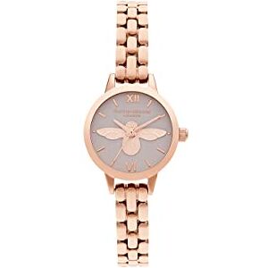 Olivia Burton Analog quartz klocka för kvinnor med roséguldfärgat armband i rostfritt stål, OB16MC53 Olivia Burton Analog quartz klocka för kvinnor med roséguldfärgat armband i rostfritt stål, OB16MC53