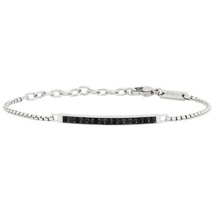 Breil Armband BRACCIALE für Herren aus Edelstahl mit Zirkonia in der Farbe Silber, mit Klappverschluss, Länge: 22 cm, TJ3362 Breil Armband BRACCIALE für Herren aus Edelstahl mit Zirkonia in der Farbe Silber, mit Klappverschluss, Länge: 22 cm, TJ3362