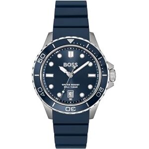 Boss Three Hand Quartz Movement Watch för män TROPER SPORT Collection med blått silikonarmband 1514292 Boss Three Hand Quartz Movement Watch för män TROPER SPORT Collection med blått silikonarmband 1514292