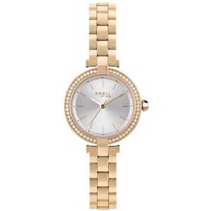 Breil BREL klocka kollektion Sybille kvartsrörelse en gång – 3h och armband av färgat stål för kvinnor, Guld, Taglia Unica, modern, avslappnad Breil BREL klocka kollektion Sybille kvartsrörelse en gång – 3h och armband av färgat stål för kvinnor, Guld, Taglia Unica, modern, avslappnad