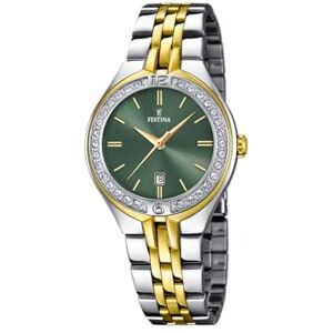 Festina Montre femme Mademoiselle bicolore cadran vert Festina Montre femme Mademoiselle bicolore cadran vert
