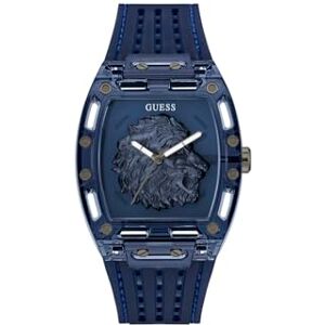 GUESS Herrarmbandsur Phoenix, blått silikonarmband, mineralglas, blå urtavla, 5 bar, husdiameter: 42 mm, GW0959G1 GUESS Herrarmbandsur Phoenix, blått silikonarmband, mineralglas, blå urtavla, 5 bar, husdiameter: 42 mm, GW0959G1