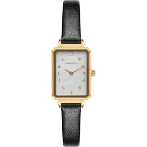 Carlheim Damklockor Mila Petite Square 2620, Mop White, Guld, Klassisk Carlheim Damklockor Mila Petite Square 2620, Mop White, Guld, Klassisk