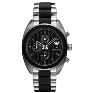 Giorgio Armani Kvarts mäns Analog klocka med rem i rostfritt stål AR5952, Flerfärgad Giorgio Armani Kvarts mäns Analog klocka med rem i rostfritt stål AR5952, Flerfärgad