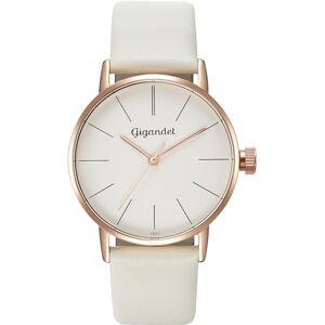 Gigandet Damer analog japansk kvartsurverk klocka med läderarmband VNAG43/012, Vit Gigandet Damer analog japansk kvartsurverk klocka med läderarmband VNAG43/012, Vit