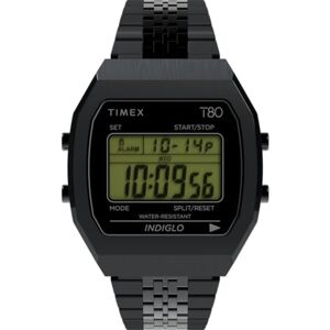 Timex herrklocka 80, 36 mm, svart armband i rostfritt stål med en digital urtavla och boett i rostfritt stål, TW2W91600 Timex herrklocka 80, 36 mm, svart armband i rostfritt stål med en digital urtavla och boett i rostfritt stål, TW2W91600