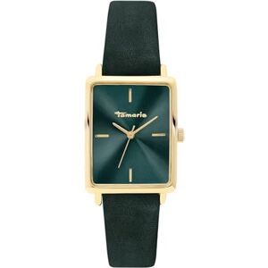 Tamaris damklocka – rektangulär – guld – 23 mm – elegant damklocka i metall med kvartsurverk – analog armbandsur – 3 atm vattentät – reptålig Tamaris damklocka – rektangulär – guld – 23 mm – elegant damklocka i metall med kvartsurverk – analog armbandsur – 3 atm vattentät – reptålig