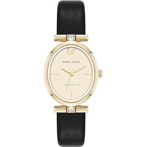 Anne Klein Damklocka med kristallaccent av hållbart läderrem Anne Klein Damklocka med kristallaccent av hållbart läderrem