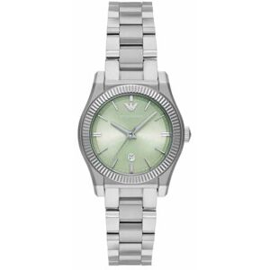Giorgio Armani damklocka, 32 mm kvarts trehandsdatumrörelse med rostfritt stålarmband Giorgio Armani damklocka, 32 mm kvarts trehandsdatumrörelse med rostfritt stålarmband