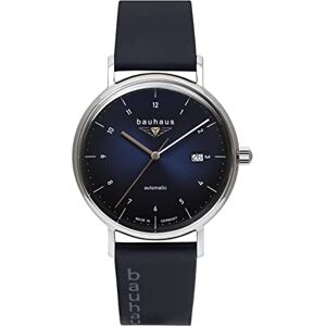 Bauhaus herrklocka automatisk 2152 med datum och läderarmband, blå, onesize, Klassisk Bauhaus herrklocka automatisk 2152 med datum och läderarmband, blå, onesize, Klassisk