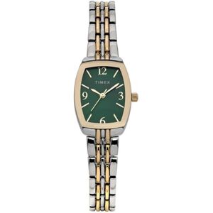 Timex damklocka Trend, 21 mm, tvåfärgat armband i legering med grön urtavla och tvåfärgad boett, TW2Y22300 Timex damklocka Trend, 21 mm, tvåfärgat armband i legering med grön urtavla och tvåfärgad boett, TW2Y22300