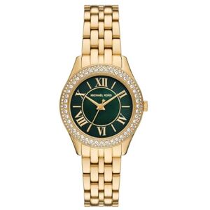 Michael Kors Harlowe Damklocka, Quartz trehandsurverk med armband i rostfritt stål eller läder Michael Kors Harlowe Damklocka, Quartz trehandsurverk med armband i rostfritt stål eller läder