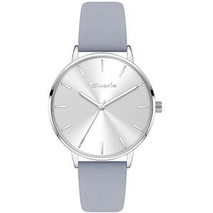 Tamaris damklocka med Lederband – Runde schlichte armbandsur för dam 36 mm armbandsur silver och Lederband Hellblau-Grau Tamaris damklocka med Lederband – Runde schlichte armbandsur för dam 36 mm armbandsur silver och Lederband Hellblau-Grau