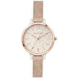 Oui&me Fleurette Damklocka, Endast tid, 3H, Analog 32 mm, Beige, Etching, armband Oui&me Fleurette Damklocka, Endast tid, 3H, Analog 32 mm, Beige, Etching, armband
