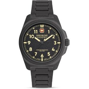Swiss Military Hanowa Fieldmaster herrklocka med läderarmband eller metallband safirglas, Grå/metallband, Armband Swiss Military Hanowa Fieldmaster herrklocka med läderarmband eller metallband safirglas, Grå/metallband, Armband
