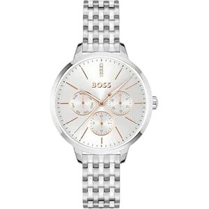 Boss analog multifunktion kvartsur för kvinnor symfoni LE kollektion med silver rostfritt stålarmband 1502781, SILVER Boss analog multifunktion kvartsur för kvinnor symfoni LE kollektion med silver rostfritt stålarmband 1502781, SILVER