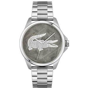 Lacoste LE Croc Collection 3-hands kvartsurverk herrklocka med silverband i rostfritt stål, 2011393 Lacoste LE Croc Collection 3-hands kvartsurverk herrklocka med silverband i rostfritt stål, 2011393