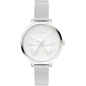 s.Oliver damklocka – rund – silver – 34 mm – elegant damklocka i metall med kvartsurverk – 3 atm vattentät – reptålig s.Oliver damklocka – rund – silver – 34 mm – elegant damklocka i metall med kvartsurverk – 3 atm vattentät – reptålig