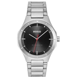 HUGO Tre Hand Quartz Rörelseklocka Silver #LIT Collection med Silver Rostfritt Stål Armband 1530447 HUGO Tre Hand Quartz Rörelseklocka Silver #LIT Collection med Silver Rostfritt Stål Armband 1530447