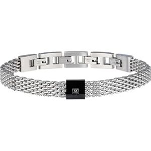 Breil Armband BLACK DIAMOND für Herren aus Edelstahl mit Diamant in der Farbe Silber, mit Faltverschluss, Länge: 22 cm, TJ2955 Breil Armband BLACK DIAMOND für Herren aus Edelstahl mit Diamant in der Farbe Silber, mit Faltverschluss, Länge: 22 cm, TJ2955