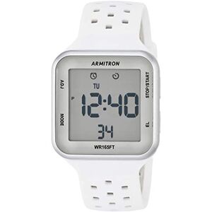 Armitron unisex sportklocka med digital kronograf med silikonarmband, 40/8417, Vitt Armitron unisex sportklocka med digital kronograf med silikonarmband, 40/8417, Vitt