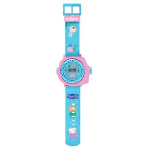 Lexibook , Peppa Pig, justerbar armbandsur, projicera 20 bilder av Peppa Pig, digital skärm, för barn, DMW050PPLXB Lexibook , Peppa Pig, justerbar armbandsur, projicera 20 bilder av Peppa Pig, digital skärm, för barn, DMW050PPLXB