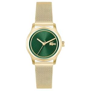 Lacoste trehandsarmband kvartsur för kvinnor Elyse kollektion med guldfärgat rostfritt stål nätarmband 2001389 Lacoste trehandsarmband kvartsur för kvinnor Elyse kollektion med guldfärgat rostfritt stål nätarmband 2001389