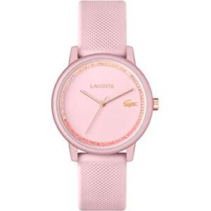 Lacoste Analog quartz klocka för kvinnor med rosa silikonarmband, 2001289 Lacoste Analog quartz klocka för kvinnor med rosa silikonarmband, 2001289