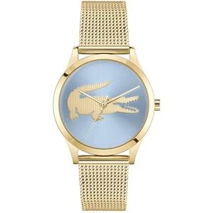 Lacoste klocka med tre-visare-kvartsrörelse för damkollektion CROCODELLE med guldfärgat rostfritt stål mesharmband – finns med guld-, grön-, rosa eller blå urtavla, BLÅ, Armband Lacoste klocka med tre-visare-kvartsrörelse för damkollektion CROCODELLE med guldfärgat rostfritt stål mesharmband – finns med guld-, grön-, rosa eller blå urtavla, BLÅ, Armband