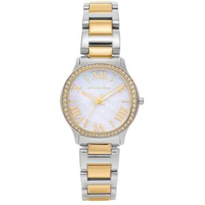 Michael Kors Sage Damklocka, Quartz trehandsurverk med armband i rostfritt stål eller läder Michael Kors Sage Damklocka, Quartz trehandsurverk med armband i rostfritt stål eller läder