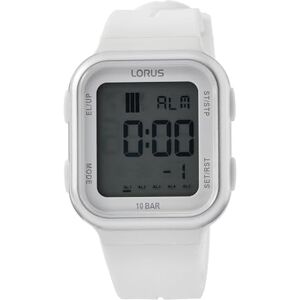 Lorus män digital kvarts klocka med silikonarmband R2355PX9, Vit Lorus män digital kvarts klocka med silikonarmband R2355PX9, Vit