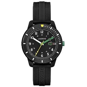Lacoste Quartz Analog klocka, för barn Mini Tennis Collection med rem i silikon, Svart, rem Lacoste Quartz Analog klocka, för barn Mini Tennis Collection med rem i silikon, Svart, rem