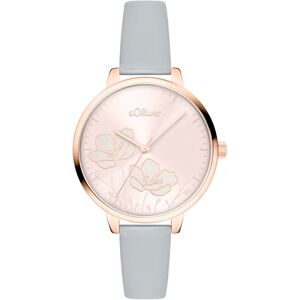 s.Oliver damklocka – rund – roséguld – 34 mm – elegant damklocka av metall med kvartsrörelse – 3 atm vattentät – reptålig s.Oliver damklocka – rund – roséguld – 34 mm – elegant damklocka av metall med kvartsrörelse – 3 atm vattentät – reptålig