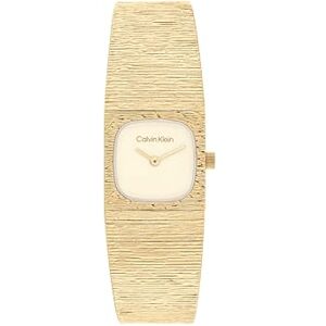 Calvin Two Hand Quartz Movement Watch Guldfärgad SOFISTIKERAD FYRKANTIG samling med guldfärgat rostfritt stålarmband 25100178 Calvin Two Hand Quartz Movement Watch Guldfärgad SOFISTIKERAD FYRKANTIG samling med guldfärgat rostfritt stålarmband 25100178