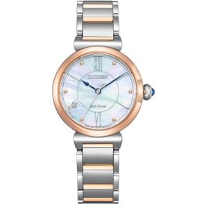 Citizen kvinnors analog Eco-Drive-klocka med rostfritt stålrem EM1074-82D, SILVER Citizen kvinnors analog Eco-Drive-klocka med rostfritt stålrem EM1074-82D, SILVER