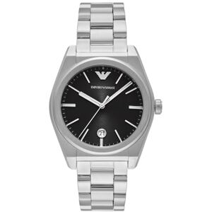 Giorgio Armani herrklocka, kvartsurverk och 42 mm boettstorlek med armband i rostfritt stål, läder eller silikon,Mörk svart,41MM Giorgio Armani herrklocka, kvartsurverk och 42 mm boettstorlek med armband i rostfritt stål, läder eller silikon,Mörk svart,41MM