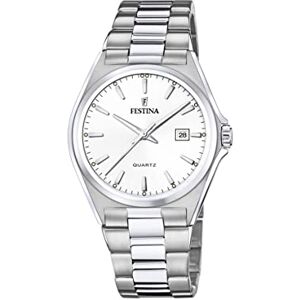 FESTINA Analog kvartsklocka för män med armband i rostfritt stål F20552/2, silver, Armband FESTINA Analog kvartsklocka för män med armband i rostfritt stål F20552/2, silver, Armband