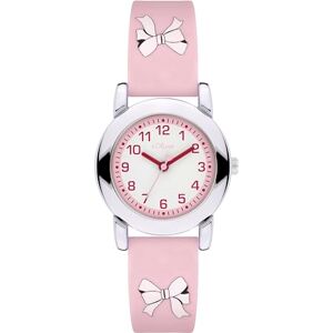 s.Oliver barnklocka – rund – silver – 27 mm – klocka av metall med kvartsurverk på silikonband med stiftspänne – analog armbandsur – 3 atm vattentät – reptålig s.Oliver barnklocka – rund – silver – 27 mm – klocka av metall med kvartsurverk på silikonband med stiftspänne – analog armbandsur – 3 atm vattentät – reptålig