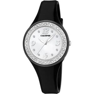 Calypso klockor dam analog klassisk kvartsklocka med plastrem K5567/F Calypso klockor dam analog klassisk kvartsklocka med plastrem K5567/F