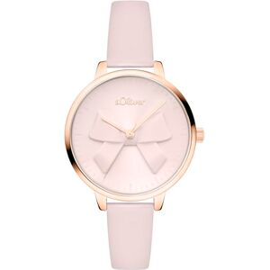 s.Oliver damklocka – rund – roséguld – 34 mm – elegant damklocka av metall med kvartsrörelse – 3 atm vattentät – reptålig s.Oliver damklocka – rund – roséguld – 34 mm – elegant damklocka av metall med kvartsrörelse – 3 atm vattentät – reptålig