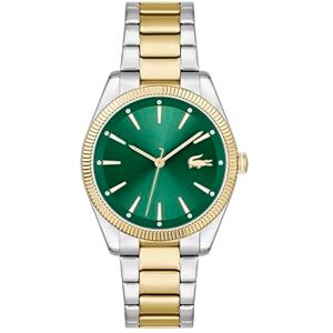 Lacoste Tre-hands kvartsurverk för kvinnor Capucine kollektion med tvåfärgat rostfritt stålband, 2001415 Lacoste Tre-hands kvartsurverk för kvinnor Capucine kollektion med tvåfärgat rostfritt stålband, 2001415