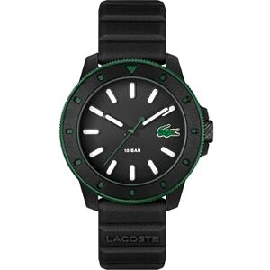 Lacoste trehandskvartsrörelseklocka för män .12.12 dykkollektion med svart silikonarmband 2011412 Lacoste trehandskvartsrörelseklocka för män .12.12 dykkollektion med svart silikonarmband 2011412