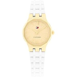 Tommy Hilfiger Tre Hand Quartz Rörelseklocka Vit med Vit Silikon Armband 1782883 Tommy Hilfiger Tre Hand Quartz Rörelseklocka Vit med Vit Silikon Armband 1782883