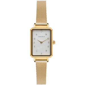 Carlheim Damklockor Mila Petite Square 2620, Mop White, Guld, Klassisk Carlheim Damklockor Mila Petite Square 2620, Mop White, Guld, Klassisk