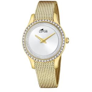 Lotus Dam analog kvartsklocka med armband i rostfritt stål 18827/1, Guld, Modern Lotus Dam analog kvartsklocka med armband i rostfritt stål 18827/1, Guld, Modern
