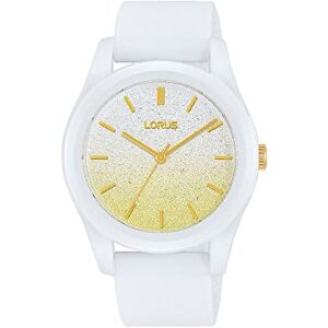 Lorus män analog kvartsur med silikonarmband RG271TX9, Vit, Rem Lorus män analog kvartsur med silikonarmband RG271TX9, Vit, Rem