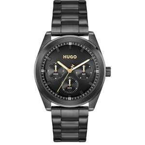 HUGO analog multifunktion kvartsur för män #Bright Sport Collection med svart rostfritt stålarmband 1530426 HUGO analog multifunktion kvartsur för män #Bright Sport Collection med svart rostfritt stålarmband 1530426