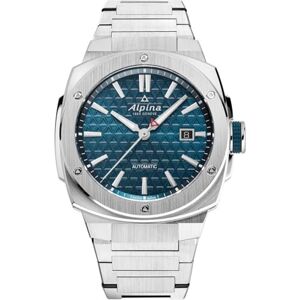 Alpina Analog Quartz Mens klocka med rem i rostfritt stål mid-39659, Silver Alpina Analog Quartz Mens klocka med rem i rostfritt stål mid-39659, Silver