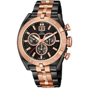 Jaguar Watch Model J811/1 från The Special Edition Collection, 45,8 mm fodral med rosa svart stålrem för män J811/1 Jaguar Watch Model J811/1 från The Special Edition Collection, 45,8 mm fodral med rosa svart stålrem för män J811/1