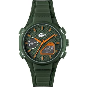 Lacoste analog-digital multifunktionskvarts klocka för män LC33 kollektion med grönt silikonarmband 2011367 Lacoste analog-digital multifunktionskvarts klocka för män LC33 kollektion med grönt silikonarmband 2011367